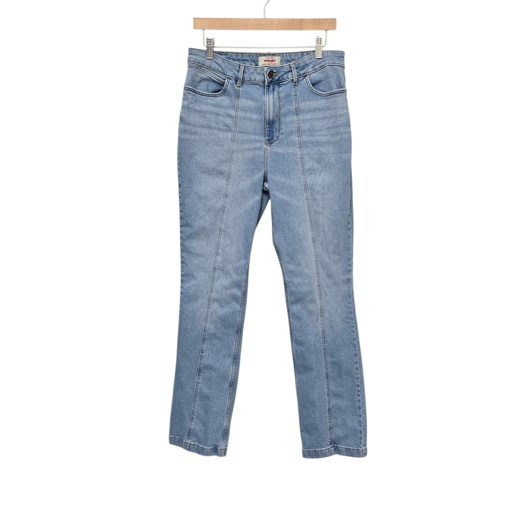 Wrangler Womens Seamed Bootcut High Rise Light Wash Blue Denim Jeans 14‎ x 34